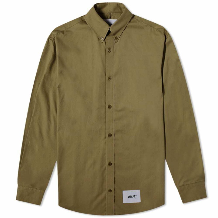 Photo: WTAPS Men's Twill Button Down Shirt in Olive Drab