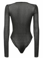 PETAR PETROV - Silk Knit V-neck Long Sleeve Bodysuit