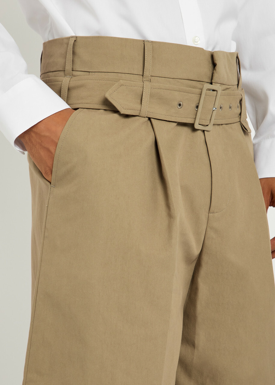 Simone Rocha Belted Cotton-gabardine Shorts