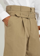 Simone Rocha Belted Cotton-gabardine Shorts