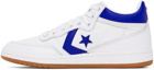 Converse White & Blue CONS Fastbreak Pro Mid Top Sneakers