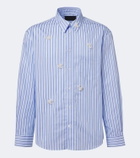 Simone Rocha Embellished striped cotton poplin shirt