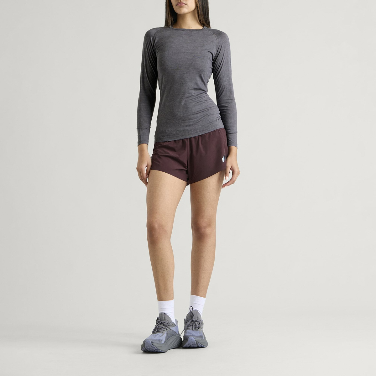 SOAR Women's Long Sleeve Merino Silk Base Layer in Grey