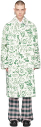 Charles Jeffrey Loverboy Off-White Printed Coat