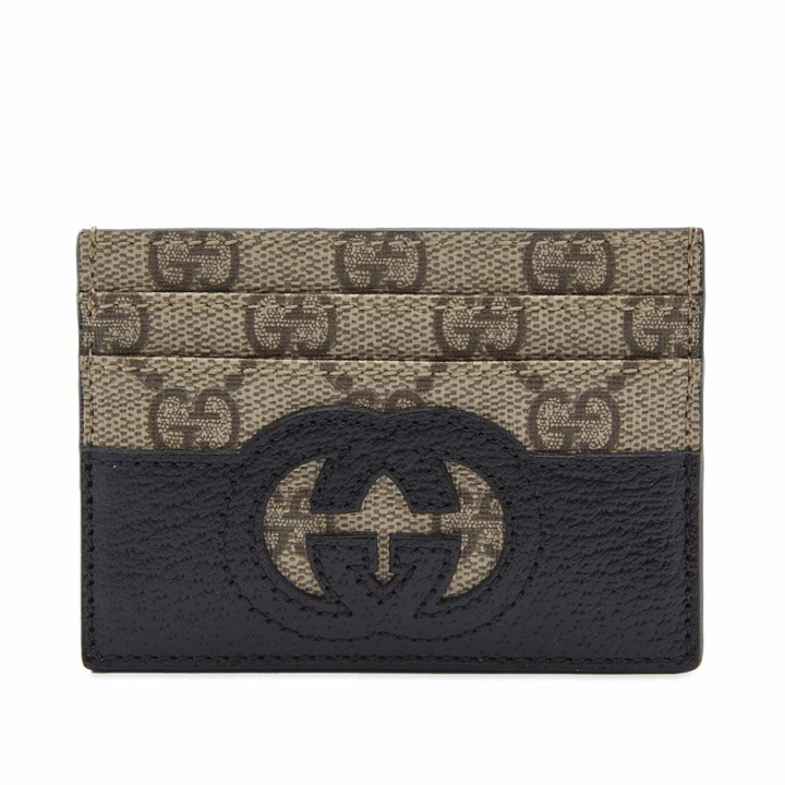 Photo: Gucci Men's Basket GG Card Holder in Black