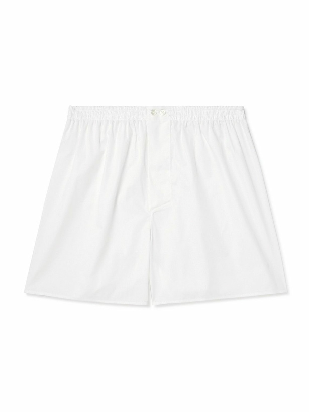 Photo: ZIMMERLI - End-On-End Cotton Boxer Shorts - White