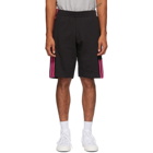 adidas Originals Black and Pink 3D Trefoil 3-Stripe Sweat Shorts