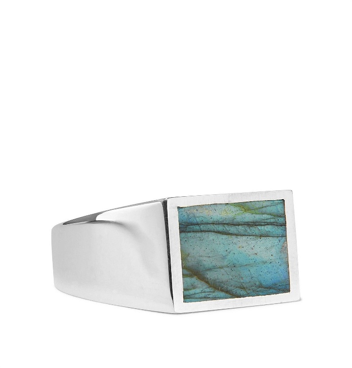 Photo: M.Cohen - Sterling Silver and Turquoise Signet Ring - Silver