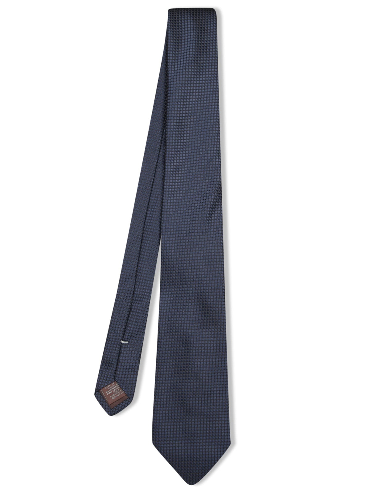 Canali Micro Check Black/blue Tie