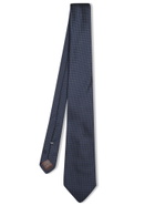 Canali Micro Check Black/blue Tie