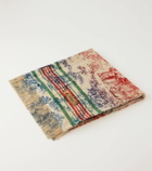 The House of Lyria Zacinto fringed linen jacquard blanket