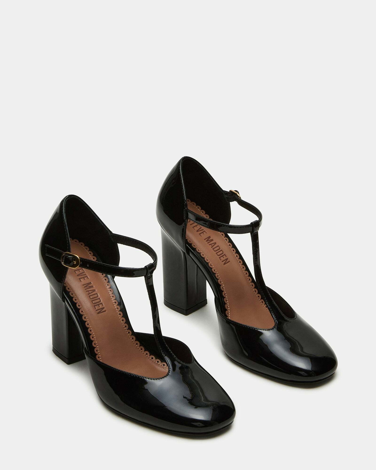 Steve Madden Malcolm Heels in Black Patent