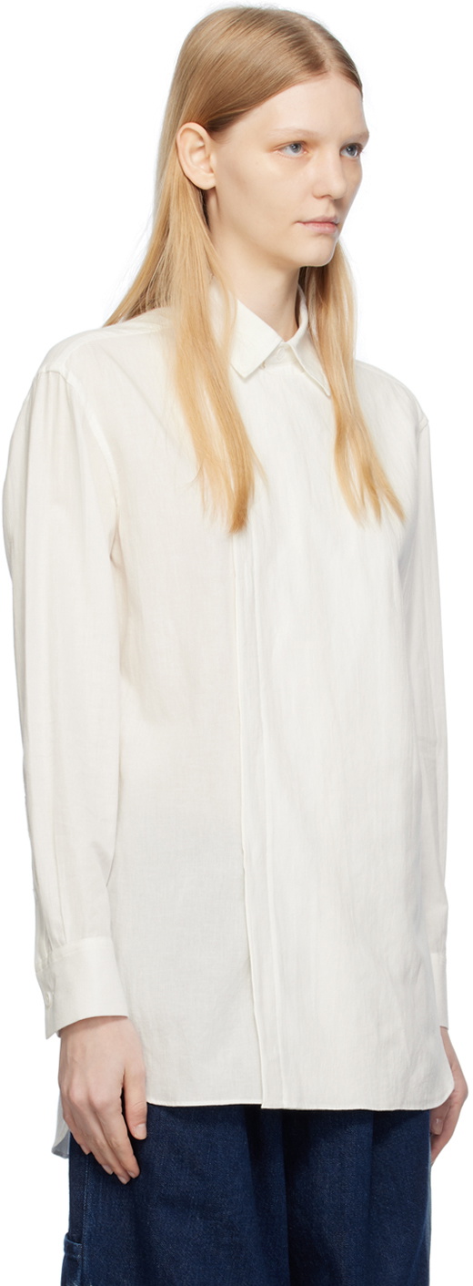 Y's Off-White Double-Breasted Shirt