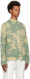 Dries Van Noten Yellow Tie-Dye Long Sleeve T-Shirt