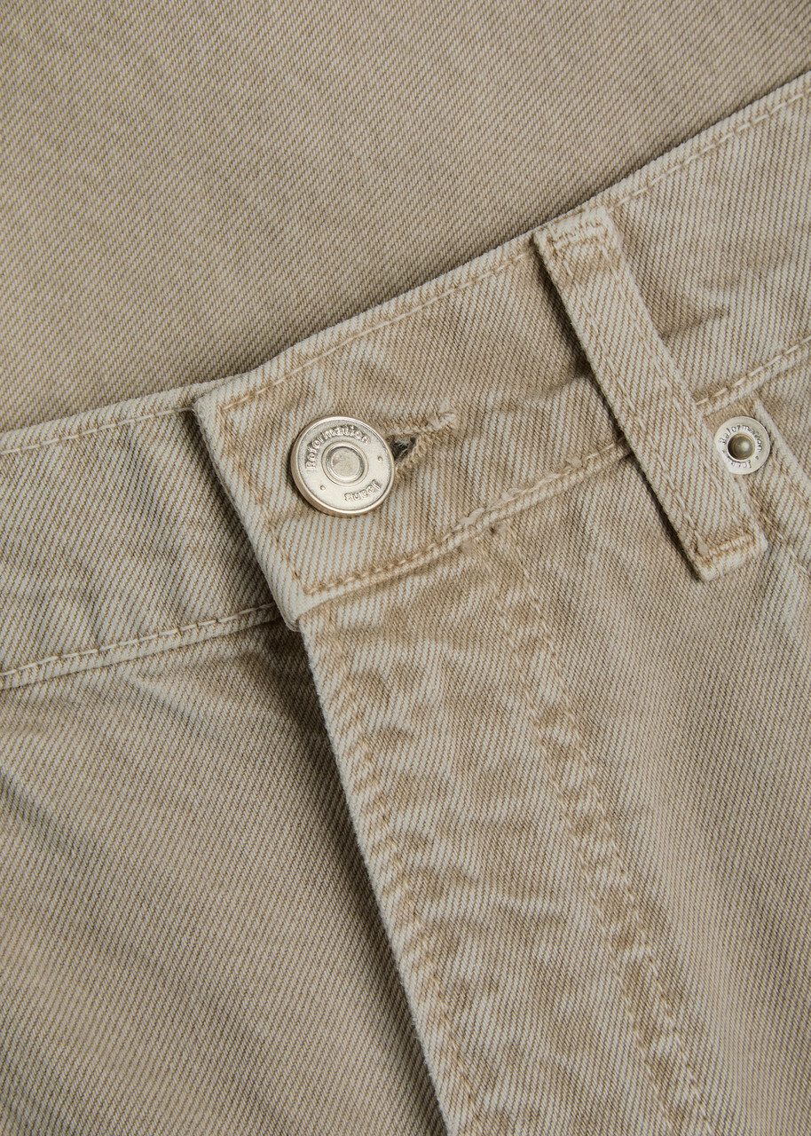 Reformation Cary Wide-leg Jeans Beige