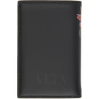 Valentino Black Valentino Garavani Floral Bifold Card Holder