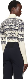 Perfect Moment White Intarsia-Knit Merino Wool Bodysuit