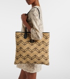 Valentino Garavani VLogo N/S Medium raffia tote bag