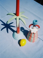 LAETITIA ROUGET Orange Coconut Tree Candle Holder