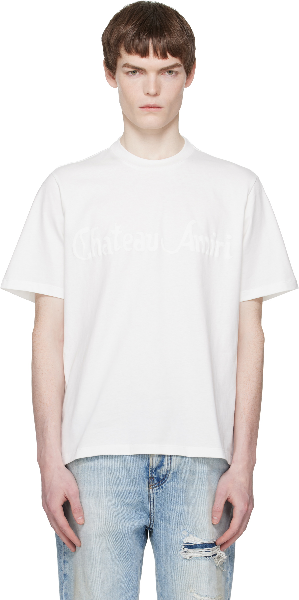 AMIRI White 'Chateau Amiri' Tonal T-shirt Amiri