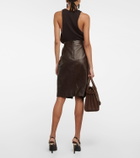 Saint Laurent Leather pencil skirt