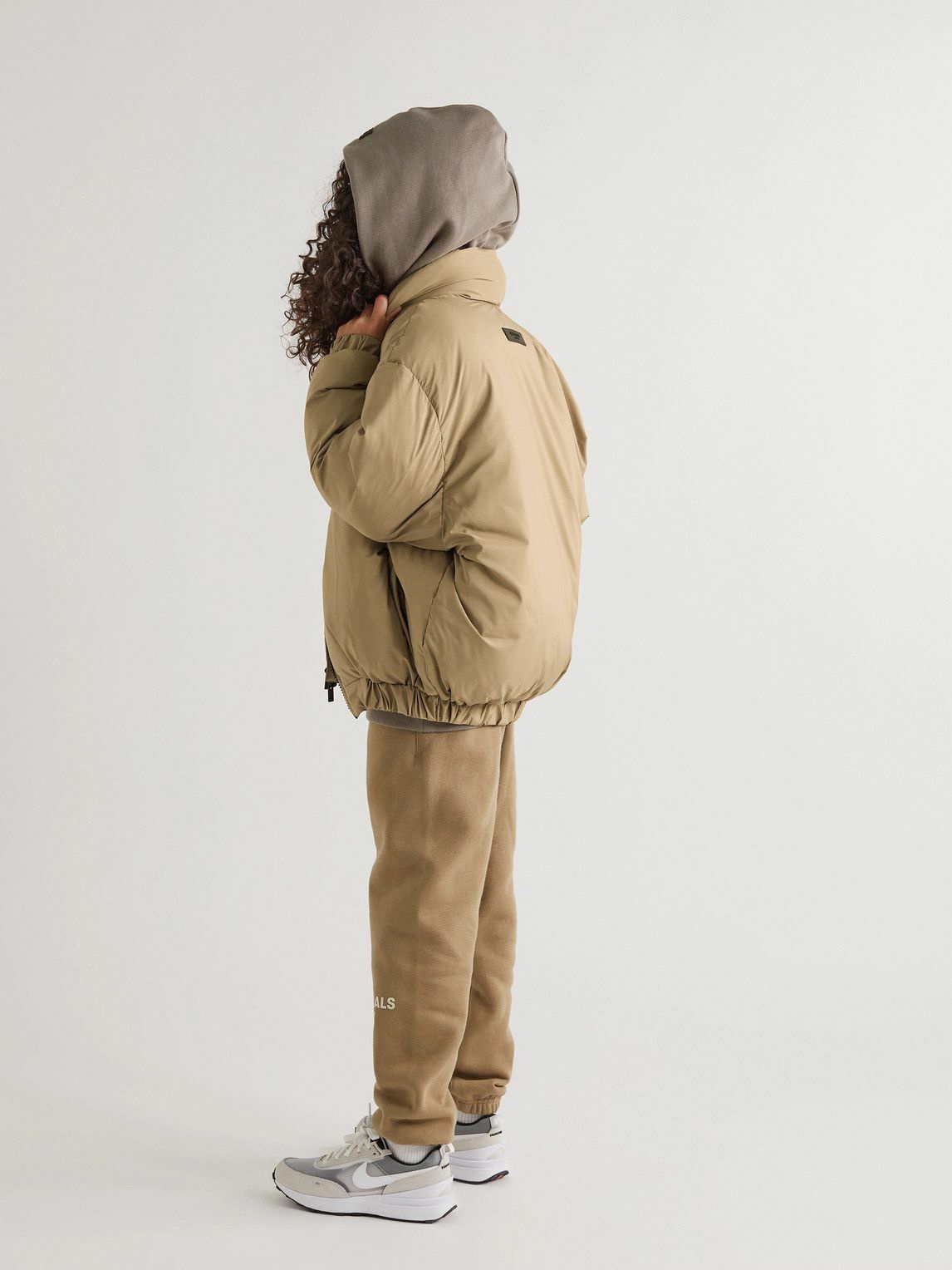 Fear of God Essentials Kids - Appliquéd Padded Shell Jacket - Brown