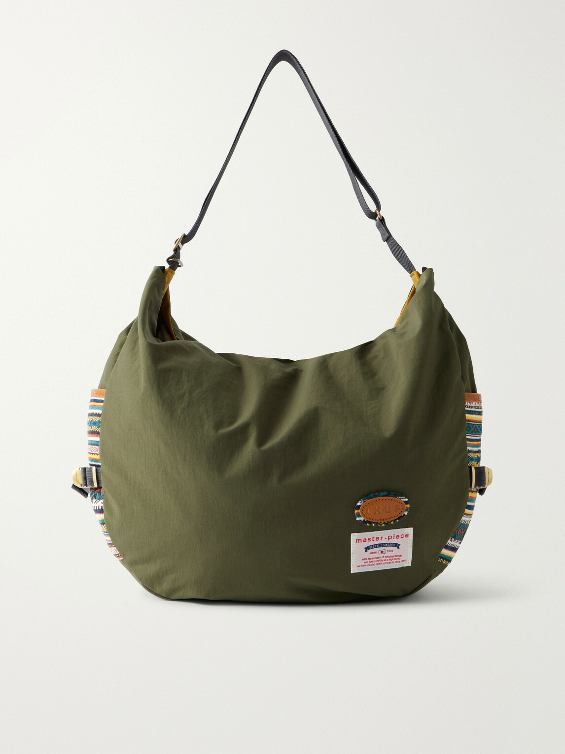 Master-Piece - Chup Leather-Trimmed Cotton Shoulder Bag