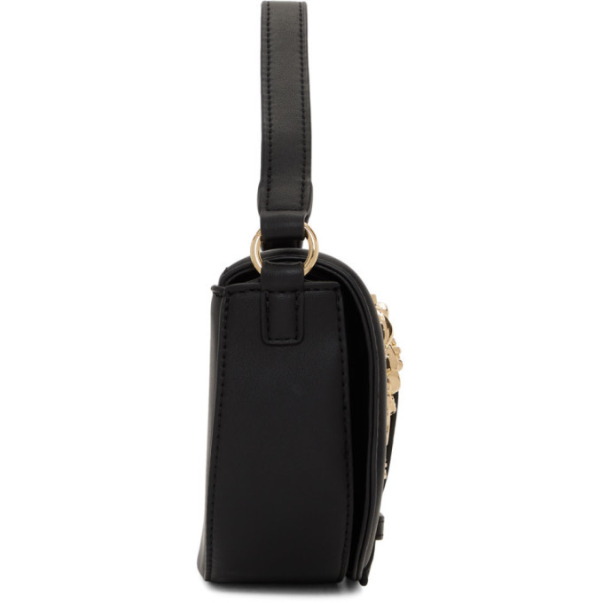 Versace Jeans Couture Black Leather Shoulder Bag