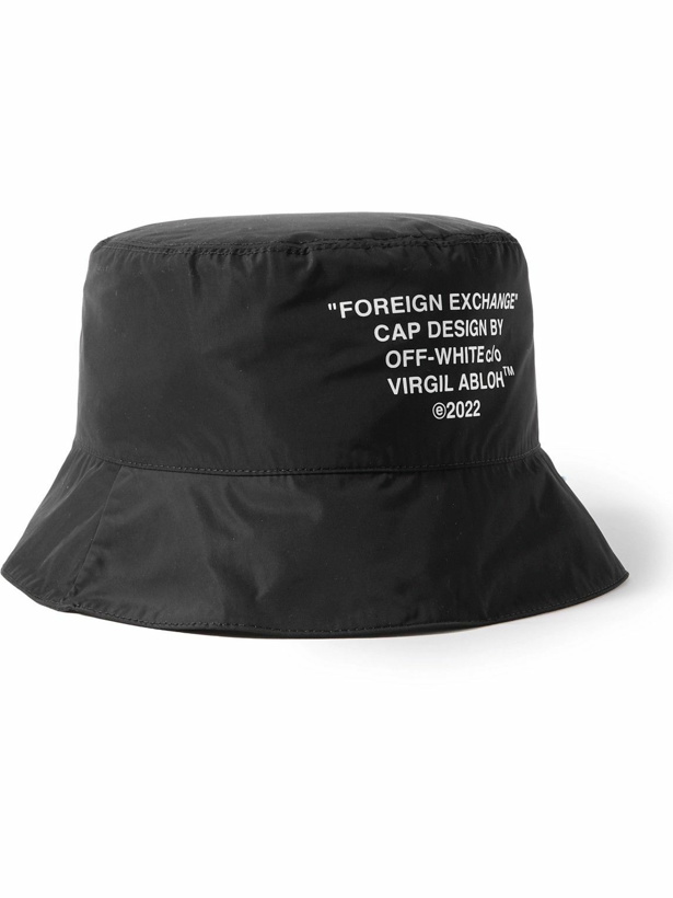 Photo: Off-White - Logo-Print Shell Bucket Hat
