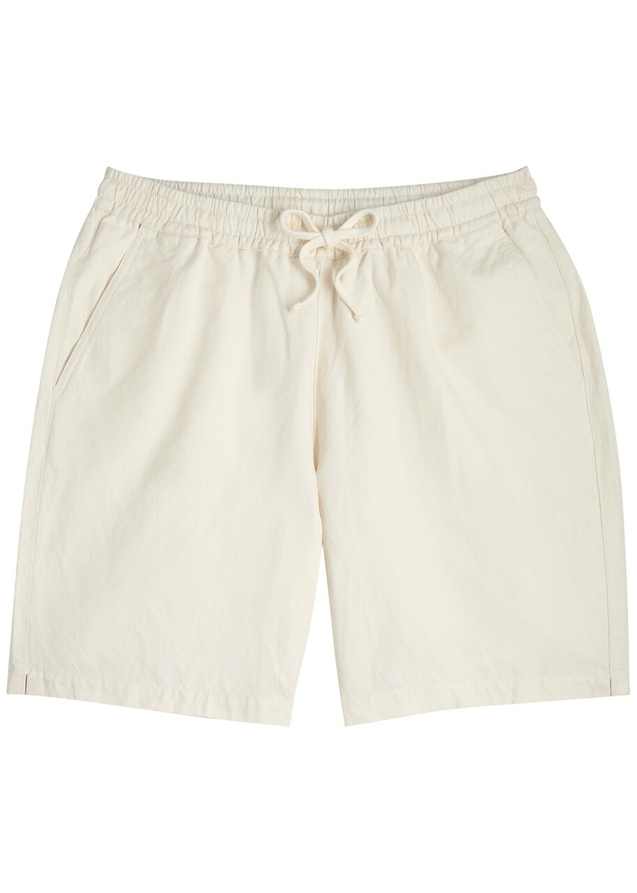 Universal Works Simple Linen-blend Shorts Ecru
