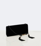 Saint Laurent Kate Small leather-lined velvet clutch