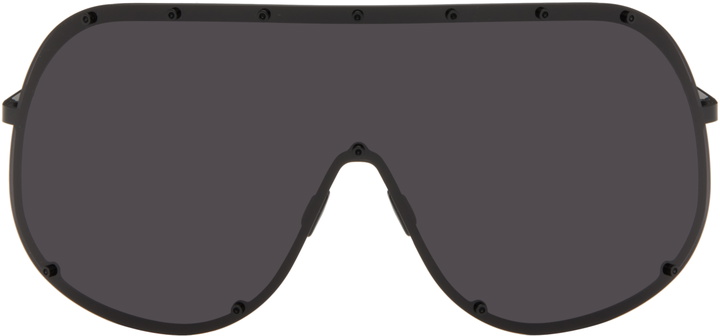 Photo: Rick Owens Black Temple Shield Sunglasses