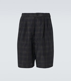 Comme des Garçons Homme Checked linen-blend shorts