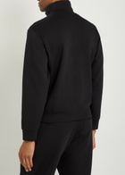 Emporio Armani Logo-embroidered Jersey Jacket Black