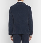 Thom Browne - Navy Slim-Fit Unstructured Garment-Dyed Cotton-Corduroy Suit Jacket - Navy