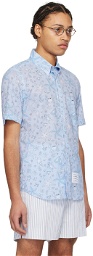 Thom Browne Blue Printed Shirt
