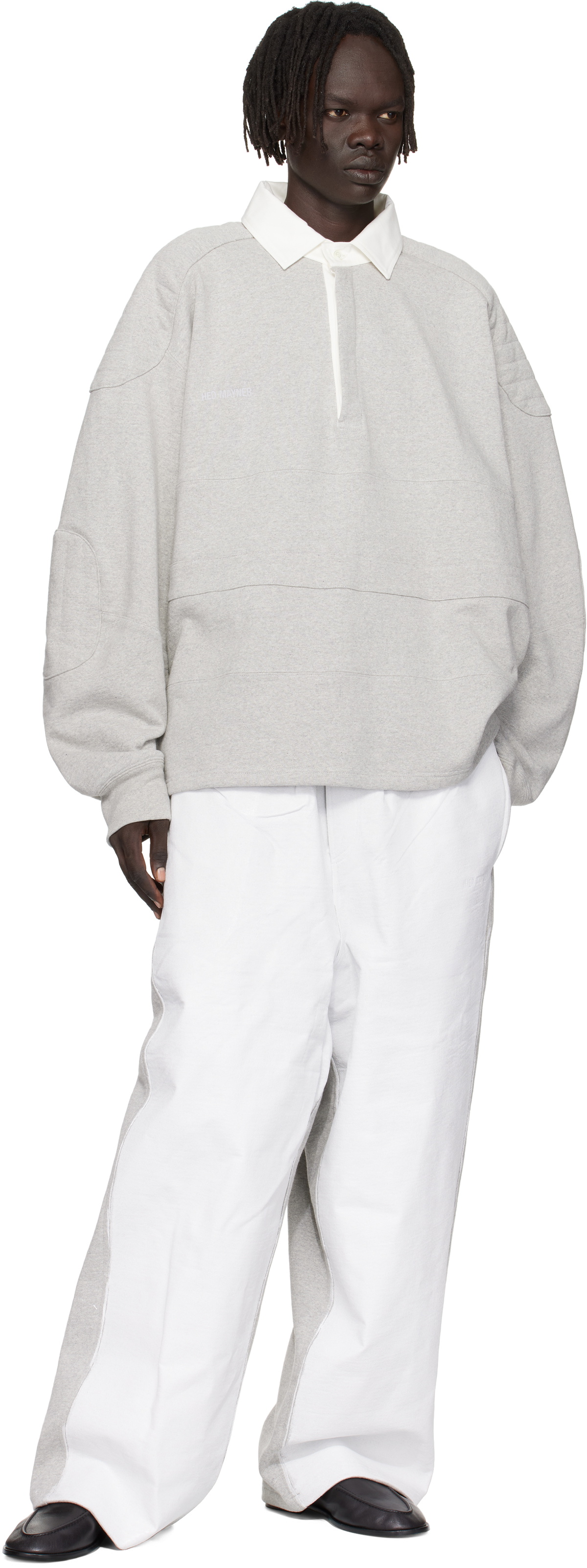 Hed Mayner Gray Painted Sweatpants