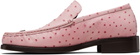 Acne Studios Pink Leather Loafers