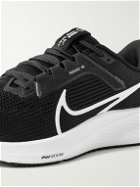 Nike Running - Air Zoom Pegasus 40 Rubber-Trimmed Mesh Running Sneakers - Black