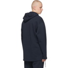 Helmut Lang Navy Laced Hoodie