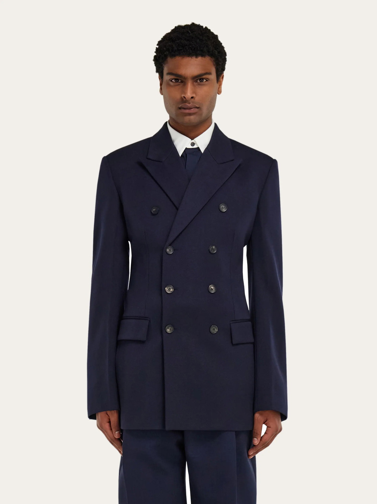 Ferragamo Mens Double breasted blazer in Blue