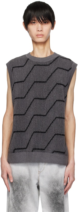 Photo: A PERSONAL NOTE 73 Gray Jacquard Vest