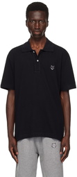 Maison Kitsuné Black Bold Fox Head Polo