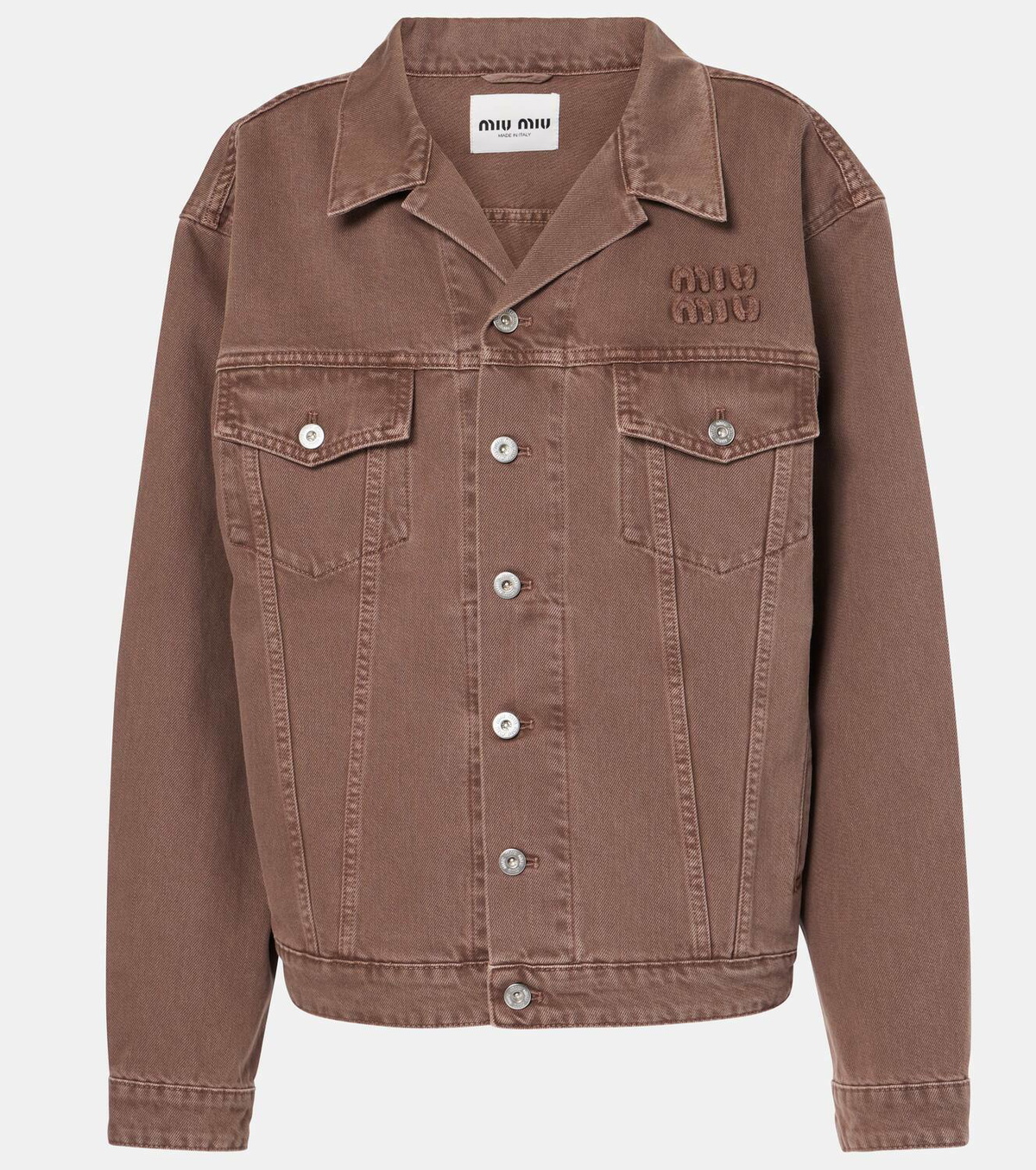 00s Miumiu archive leather ＆denim jacket Miu Miu Logo denim jacket Miu Miu