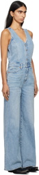 Levi's Blue Vest Wide Leg Denim Jumpsuit