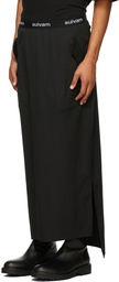 Sulvam Black Gabardine Skirt Trousers