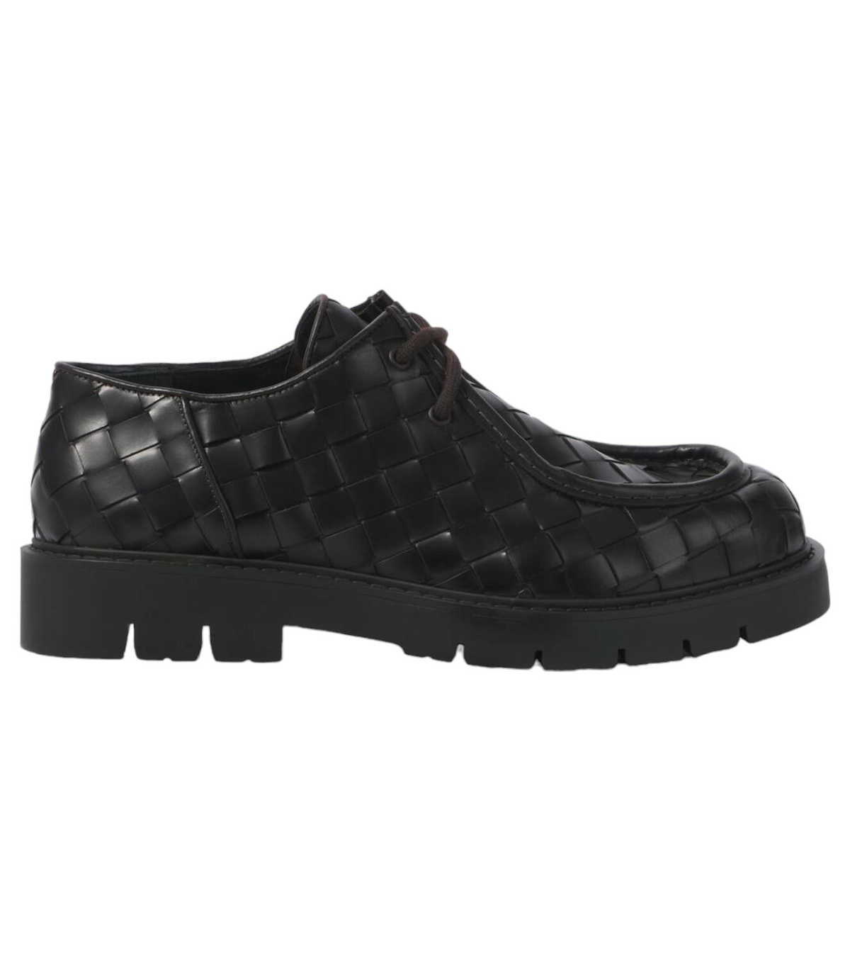 BOTTEGA VENETA - The Bounce Leather Derby Shoes - Black BOTTEGA VENETA - The Bounce Leather Derby Shoes - Black