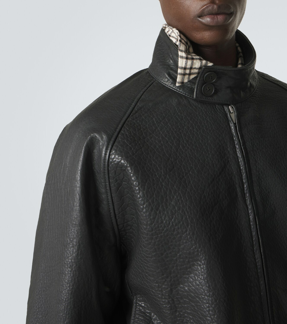 Studio Nicholson Over leather bomber jacket Studio Nicholson