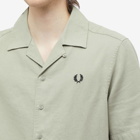Fred Perry Authentic Men's Linen Vacation Shirt in Seagrass