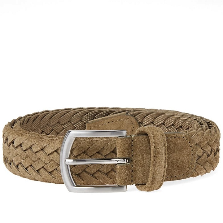 Photo: Anderson's Woven Suede Belt Green
